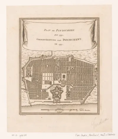 Plattegrond van Puducherry