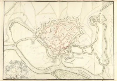 Plattegrond van Roermond, 1705