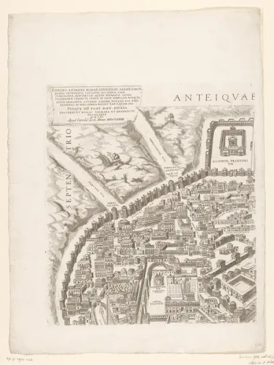 Plattegrond van Rome in de Romeinse tijd (eerste deel)