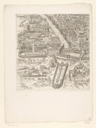 Plattegrond van Rome in de Romeinse tijd (negende deel)