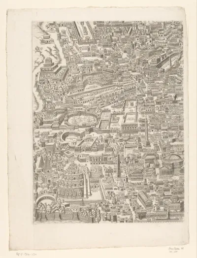 Plattegrond van Rome in de Romeinse tijd (vijfde deel)