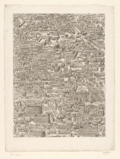 Plattegrond van Rome in de Romeinse tijd (zesde deel)