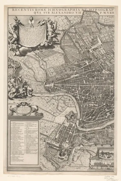 Plattegrond van Rome (linkerdeel)