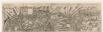 Plattegrond van Rome ten tijde van keizer Augustus (bovenste blad)