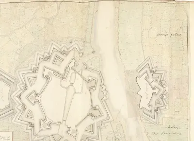 Plattegrond van Sas-van-Gent, 1705