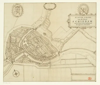 Plattegrond van Schiedam