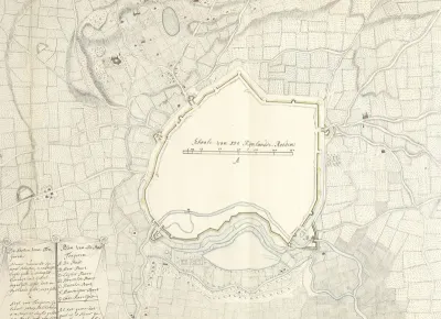 Plattegrond van Tongeren, ca. 1701-1715