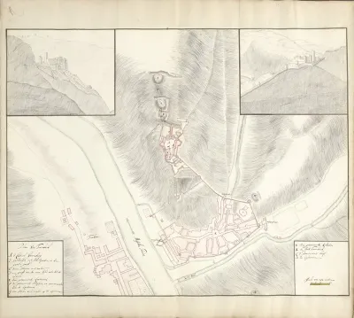 Plattegrond van Trarbach, ca. 1701-1715