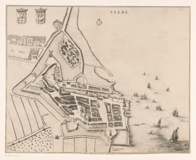 Plattegrond van Veere