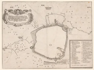 Plattegrond van Weissenburg tijdens het beleg van 1647