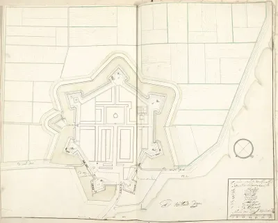 Plattegrond van Willemstad, ca. 1701-1715