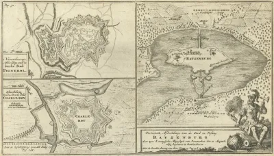 Plattegronden van Pinerolo, Charleroi en Ratzeburg
