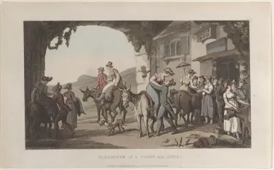 Pleasures of a Poste Aux Ânes, from "Journal of Sentimental Travels in the Southern Provinces of France, Shortly Before the Revolution"