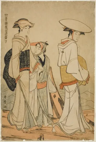 Pleasures of the Four Seasons: Colors and Scents of Flowers, left (Shiki no asobi hana no iroka, ge)