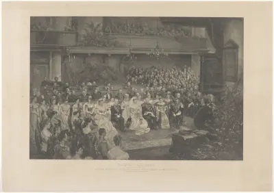 Plechtige Inzegening van het huwelijk van Koningin Wilhelmina der Nederlanden en hertog Hendrik van Mecklenburg te 's-Gravenhage, op 7 Februari 1901