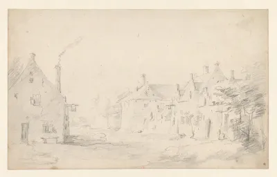 Plein met huizen