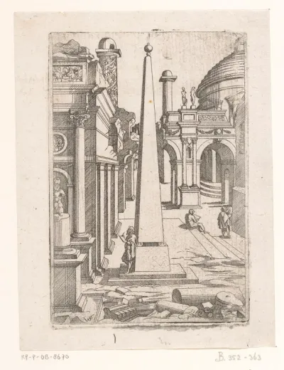 Plein met obelisk