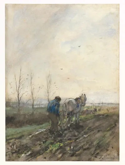 Ploegende boer