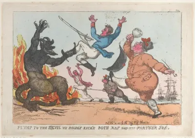 Plump to the Devil We Boldly Kick'd Both Nap and His Partner Joe