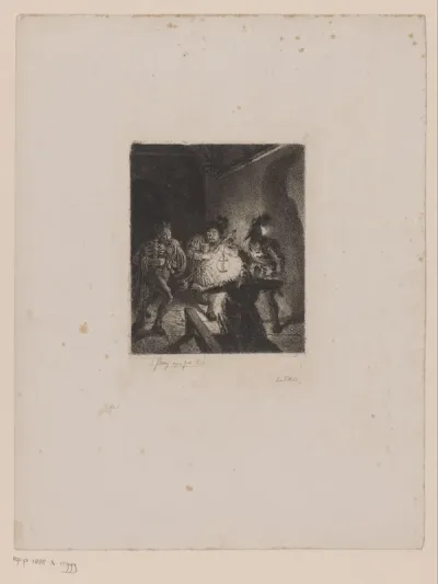 Plunderaars in een kerk