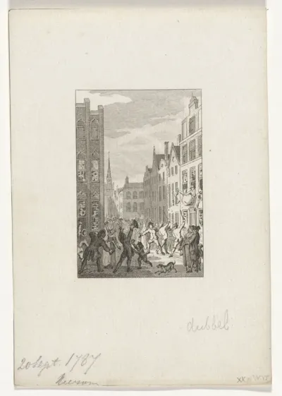 Plunderen van huizen van patriotten te Deventer, 1787