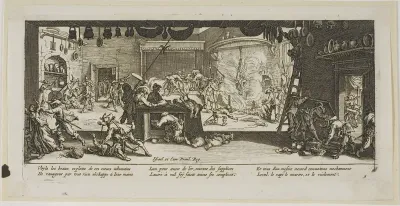 Plundering a Large Farmhouse, plate five from The Large Miseries of War