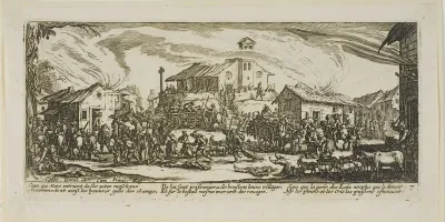 Plundering and Burning a Village, plate seven from The Large Miseries of War
