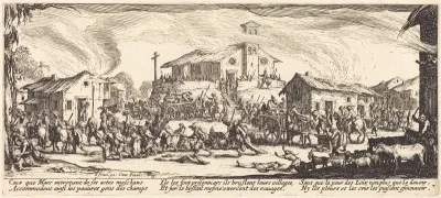 Plundering and Burning a Village