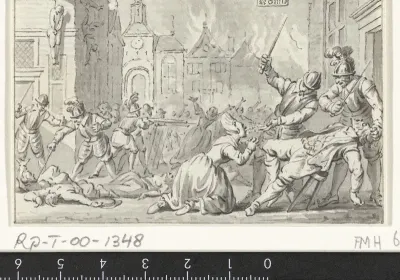 Plundering en moord op de smid Huibert Willemszoon van de Eijcken door Spaanse troepen te Naarden, 1 december 1572