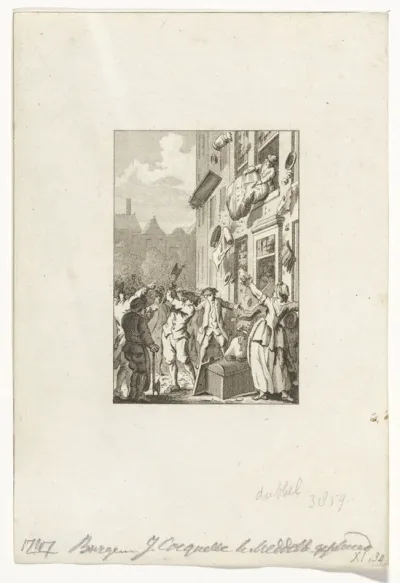 Plundering van het huis van burgemeester Johannes Cocquelle te Middelburg, 1747