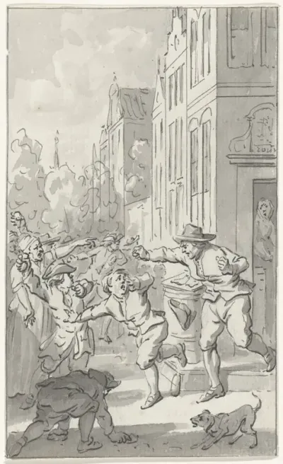 Plundering van het huis van een Fransgezinde visverkoper te Deventer, 1747