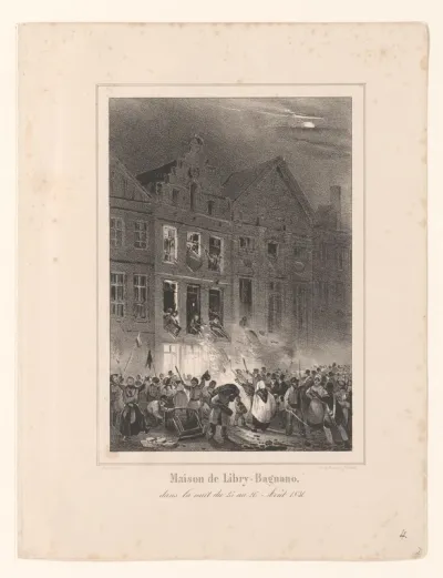 Plundering van het huis van Libry-Bagnano, 1830
