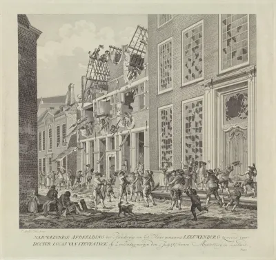 Plundering van het huis van Lucas van Steveninck, 1787