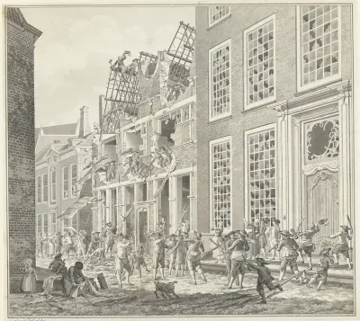 Plundering van het huis van Lucas van Steveninck, 1787