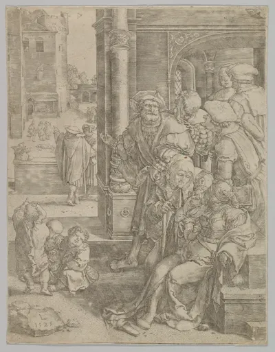 Poet Virgil Suspended in a Basket