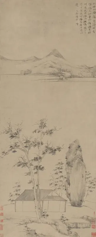 Poetic Thoughts in a Forest Pavilion 林堂詩思圖