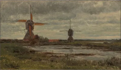 Polder Landscape with Mills