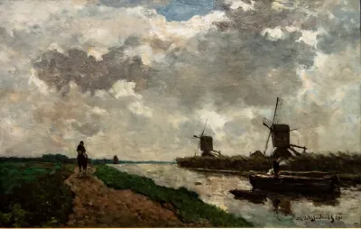 Polder Landscape with Windmills