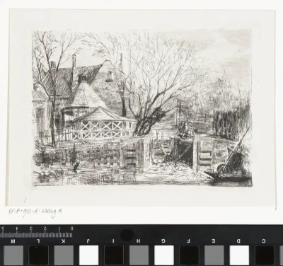 Polderhuis met de sluis in Boerenwetering te Amsterdam