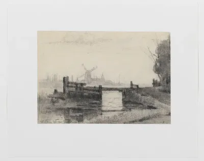 Polderlandschap met brug