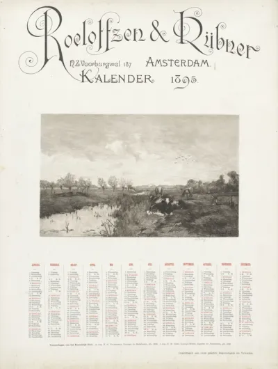 Polderlandschap met koeien