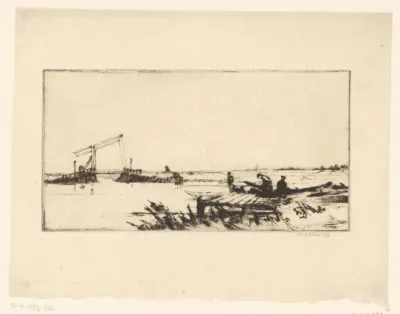 Polderlandschap met ophaalbrug