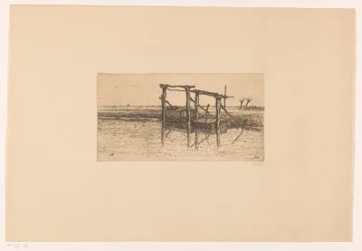 Polderlandschap met vlonders