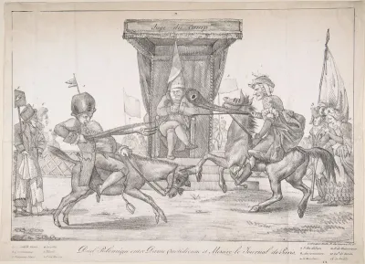 Polemical Duel between Lady Quotidienne and Sir Journal de Paris