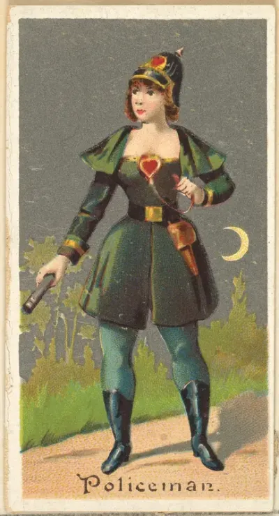 Policeman, from the Occupations for Women series (N166) for Old Judge and Dogs Head Cigarettes