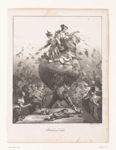 Polichinel als Atlas