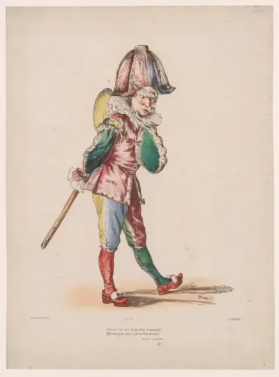 Polichinelle — Edouard Manet Kanvas Tablo