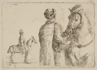 Polish Attendant Holding the Bridle of a Horse