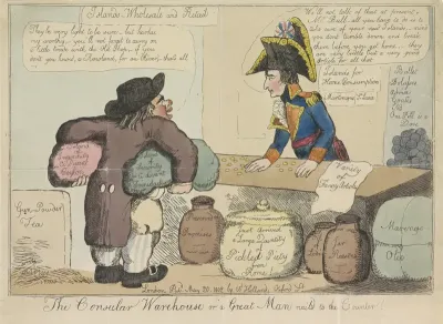 Political Catoon Satirizing the 1802 Treaty of Amiens