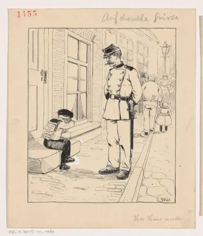 Politieagent bij een huilende Hans